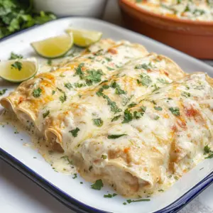 Creamy White Chicken Enchiladas