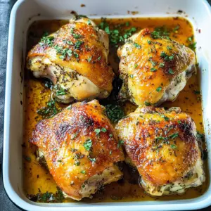 Crispy Oven Baked Chicken Thighs
