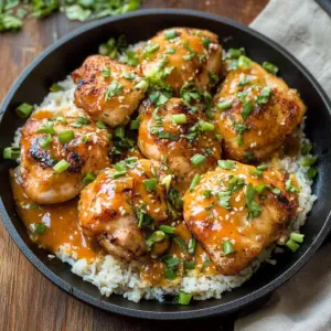 Skillet Bang Bang Chicken Thighs
