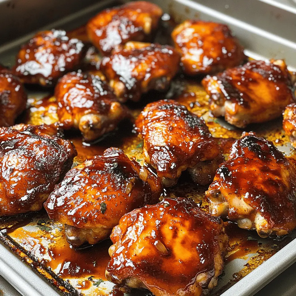 Get ready for a flavor explosion with these Caramelized BBQ Chicken Thighs! Juicy, tender thighs coated in a sticky, sweet sauce and baked to perfection. Perfect for weeknight dinners or weekend gatherings. Save this recipe to impress your family and friends with a delicious meal that’s easy to make and absolutely delightful!