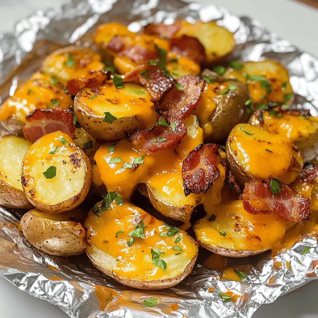 These Cheddar Bacon BBQ Grilled Potatoes are the ultimate side dish for your summer cookouts! Bursting with smoky flavors from the BBQ, crispy bacon, and melty cheddar cheese, they’re sure to impress your guests. Perfect for backyard gatherings or a cozy family dinner. Don't forget to save this recipe for your next grilling adventure!