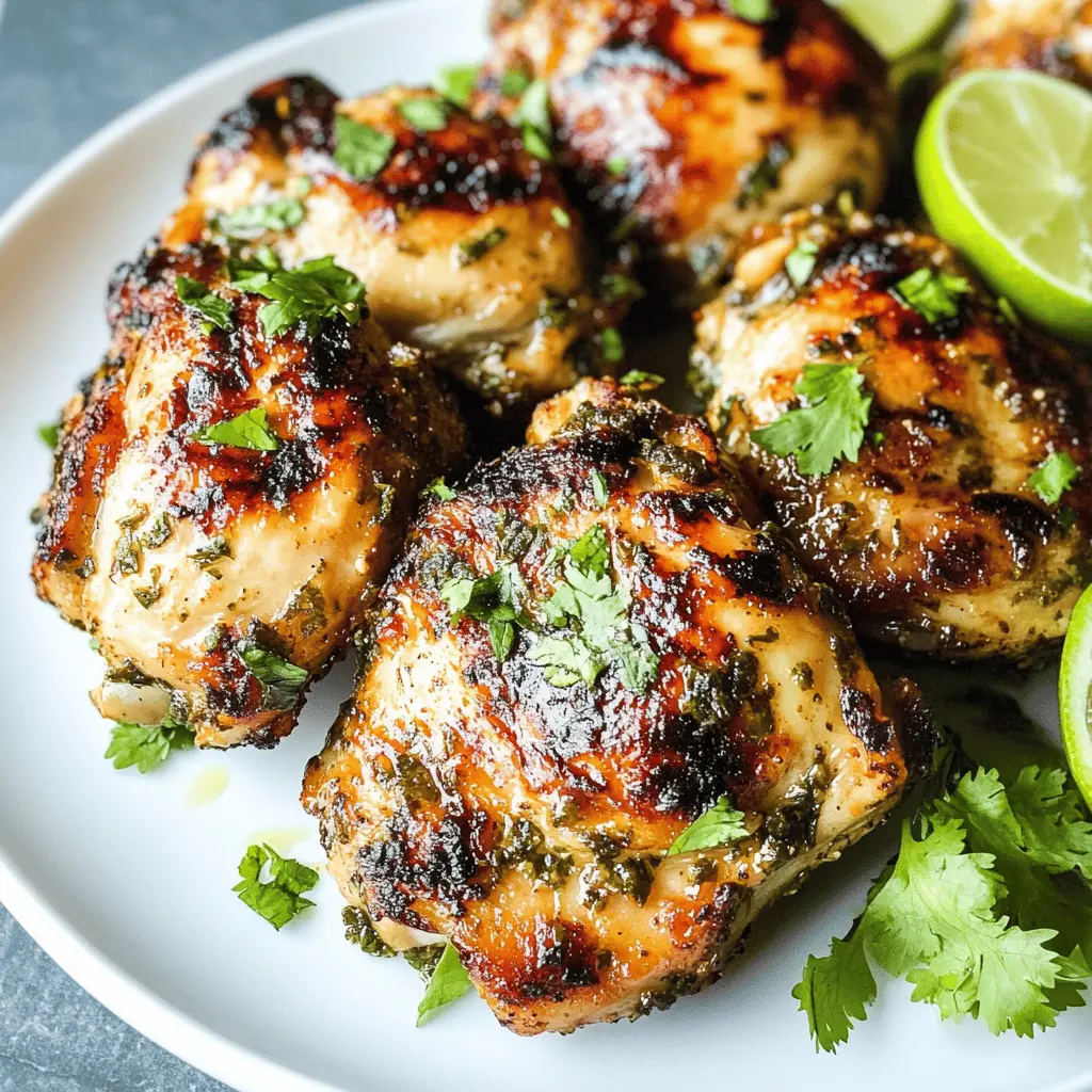 Juicy cilantro lime chicken thighs are bursting with fresh flavors that will brighten up your dinner plate! This easy recipe features zesty lime juice and fragrant cilantro, making it perfect for weeknight meals or a weekend barbecue. Don’t forget to save this tasty dish for your next gathering—everyone will love it!