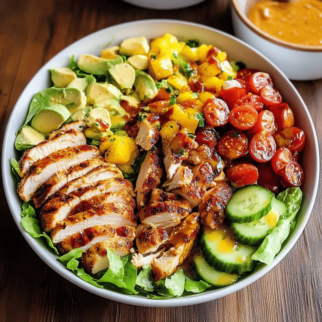 This Grilled Chicken Cobb Salad with Honey Dijon is a colorful and nourishing meal that hits the spot! Packed with grilled chicken, fresh veggies, and creamy avocado, it’s drizzled with a tangy honey Dijon dressing that takes it to the next level. Perfect for a light lunch or dinner, save this recipe for your next healthy get-together!