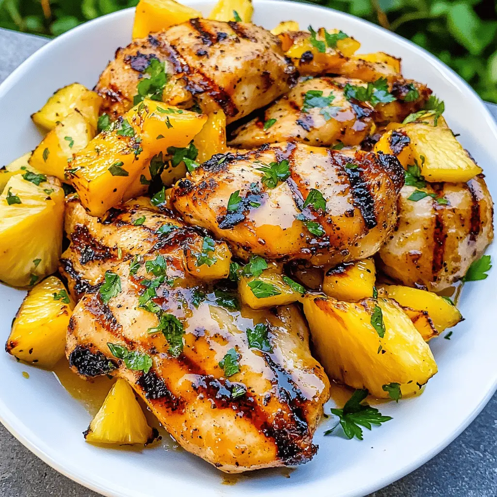 Get ready for a burst of tropical flavors with this Grilled Mango Pineapple Chicken! Juicy chicken marinated in a zesty mango and pineapple blend brings a sweet and tangy twist to your grilling routine. Perfect for summer barbecues or family dinners, this dish is not just delicious but also easy to prepare. Save this recipe for your next cookout and impress your guests with a fruity delight!