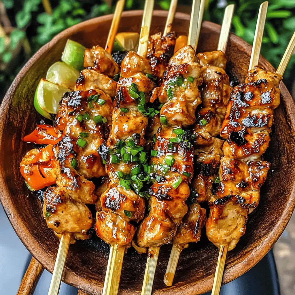 These Grilled Thai Chicken Skewers with Peanut Sauce are a fantastic way to bring flavors of Thailand to your table! Juicy chicken marinated in fragrant spices, served with a creamy, nutty peanut sauce that’s simply irresistible. Perfect for summer barbecues or a cozy family dinner. Save this recipe to enjoy a taste of Thailand anytime!