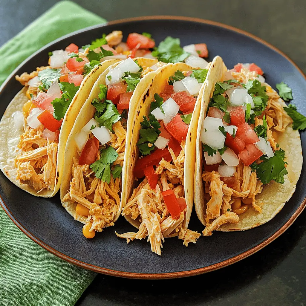 Transform taco night with these Healthy Crockpot Chicken Tacos! Juicy chicken simmered in zesty spices makes for a delicious, easy meal. Perfect for busy weekdays or cozy gatherings, serve these in your favorite tortillas with fresh toppings. Don't forget to save this recipe for an effortless and flavorful dinner idea! 🌮✨