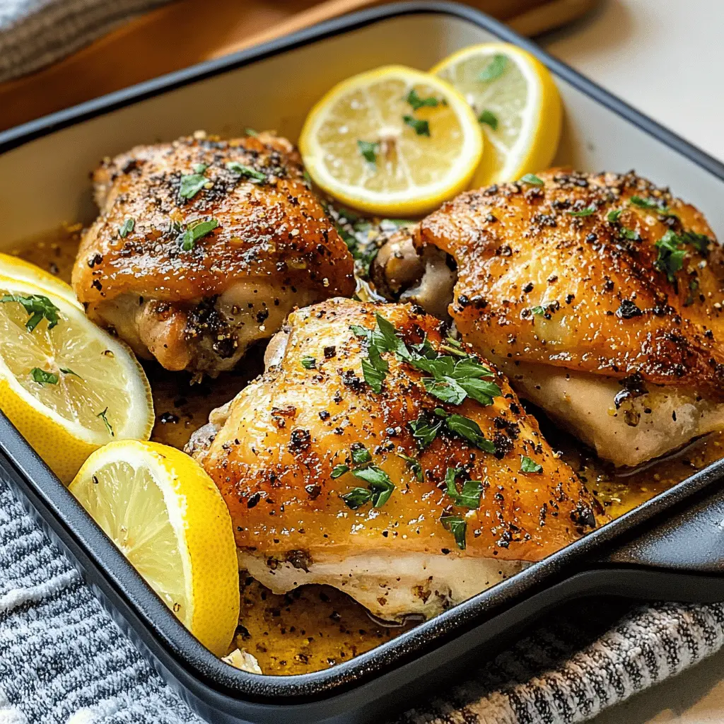 Tender and juicy Lemon Pepper Chicken Thighs are a quick and flavorful weeknight meal! With zesty lemon and refreshing pepper, this dish bursts with bright flavors that everyone will love. Perfect for dinner or meal prep, save this recipe to bring a delicious twist to your table tonight! Try it for family gatherings or casual get-togethers.