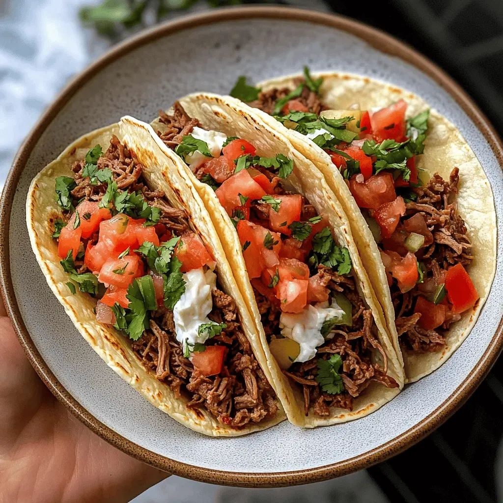 Get ready for a taco night like no other with these Slow Cooker Shredded Beef Tacos! Packed with tender, flavorful beef and topped with your favorite fresh ingredients, these tacos are perfect for busy weeknights or family gatherings. Save this recipe to bring a crowd-pleaser to your next fiesta! Enjoy deliciousness in every bite.