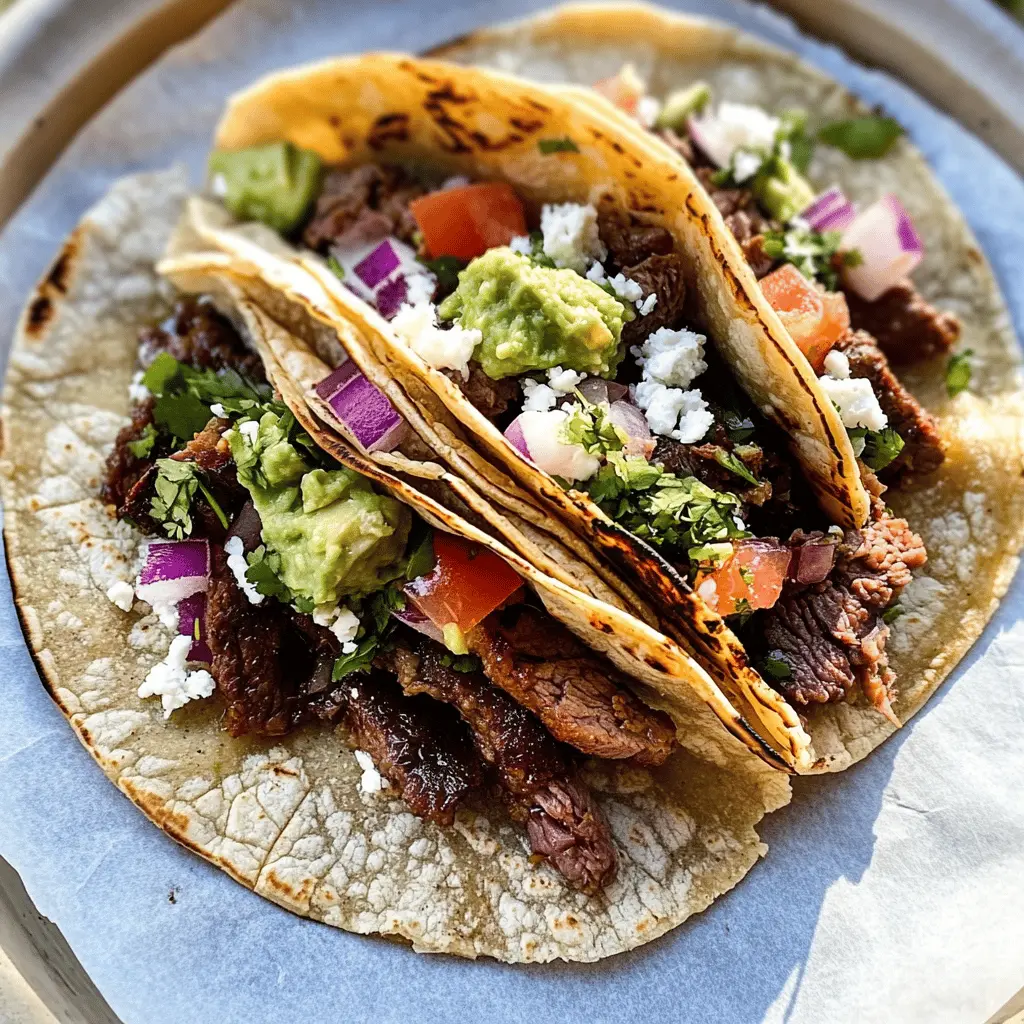 Savor the street food vibe with these mouth-watering Carne Asada Beef Tacos! Packed with juicy grilled beef, refreshing toppings, and a burst of flavor in every bite, they’re perfect for family gatherings or casual weeknight dinners. Save this recipe now and bring a taste of the taco truck to your kitchen!