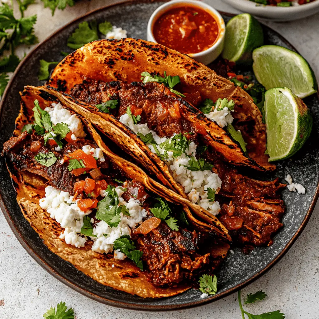 Looking for a mouthwatering dish to impress your family? Try these Beef Birria Tacos! This recipe features tender, juicy beef simmered in a rich, flavorful broth, and served in warm tortillas. Perfect for taco night or a festive gathering. Don’t forget to save this recipe for your next taco craving!