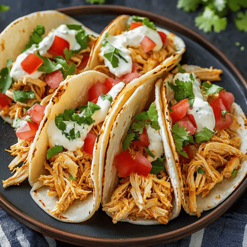 Get ready for a flavor-packed meal with these easy Crockpot Shredded Chicken Tacos! Made with tender chicken, zesty spices, and fresh toppings, this recipe is perfect for busy nights or gatherings. Simply toss the ingredients in your slow cooker and let them blend together for tasty tacos that everyone will love. Save this recipe for your next taco night and enjoy a delicious, hassle-free dinner!