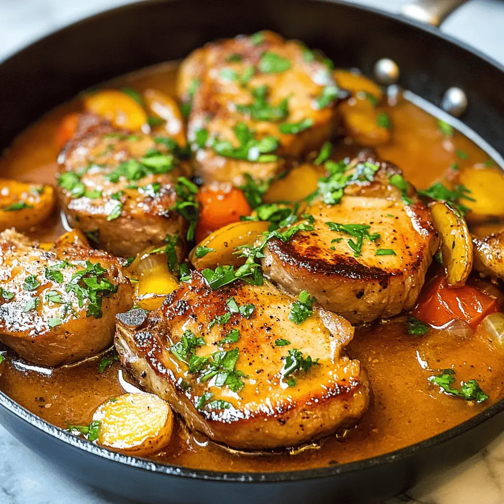 Get ready to impress with these juicy skillet pork chops that are full of flavor! Using just a few simple ingredients, you’ll create a delightful meal in no time. Perfect for busy weeknights or special occasions, these tender chops promise to be a hit with everyone at the table. Save this recipe to ensure you don't miss out on a delicious dinner!