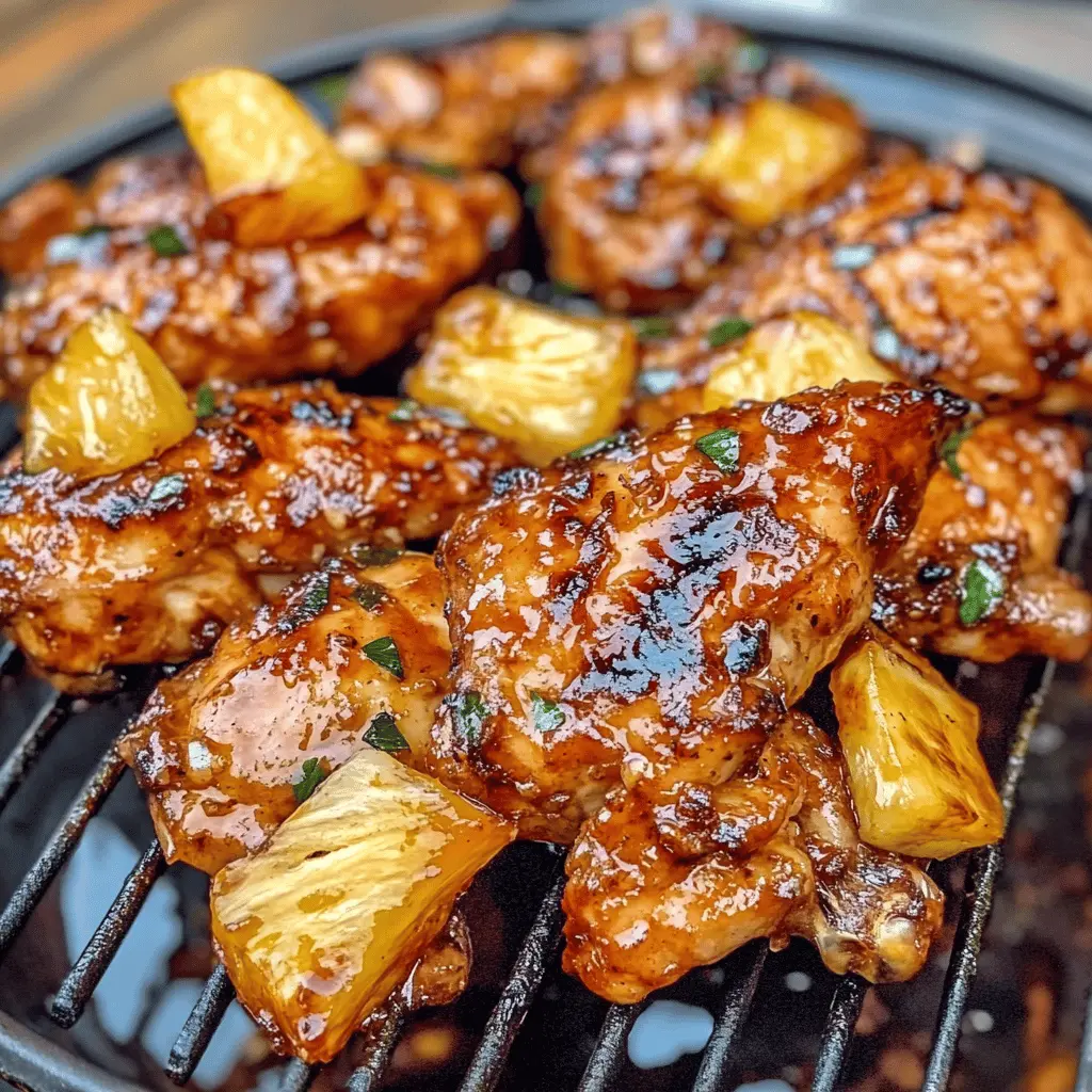 Elevate your dinner with this savory Whiskey Pineapple Chicken! Juicy chicken thighs marinated in a tangy whiskey and sweet pineapple blend create a dish that's bursting with flavor. Perfect for a family dinner or a weekend BBQ. Don’t forget to save this recipe for a tasty twist on your chicken nights!