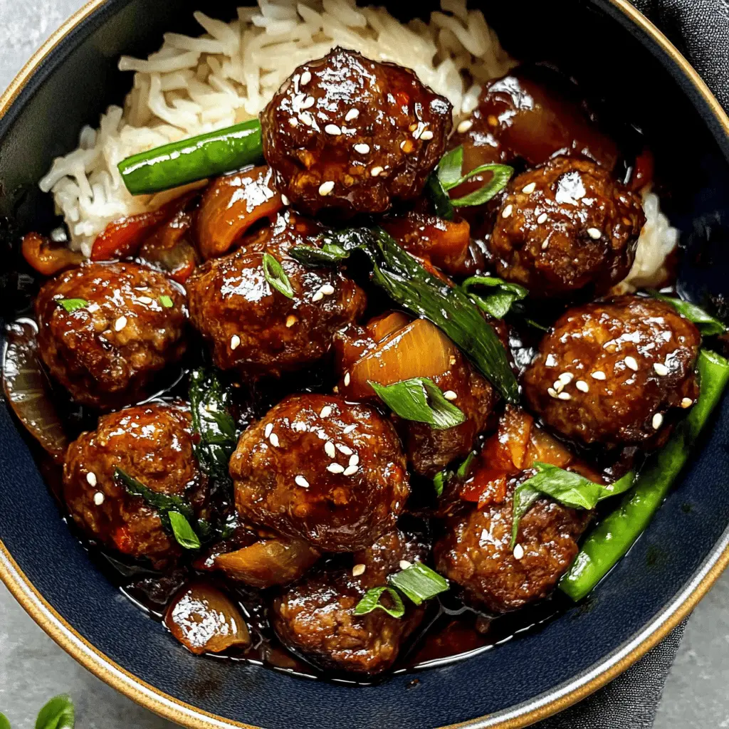 Whip up these 30-minute Mongolian Beef Meatballs for a quick and tasty dinner! Packed with tender beef and coated in a sweet and savory sauce, these meatballs are perfect for busy weeknights. Serve them over rice or noodles for a satisfying meal. Save this recipe for an easy, flavorful dish that the whole family will love!