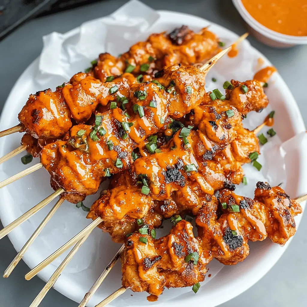 Spice up your BBQ game with these Bang Bang Chicken Skewers! Juicy chicken pieces coated in a creamy, spicy sauce create a deliciously irresistible flavor. Perfect for summer parties, weeknight dinners, or just a tasty snack. Save this recipe for an easy and flavorful meal that everyone will love! 🌟🍽️