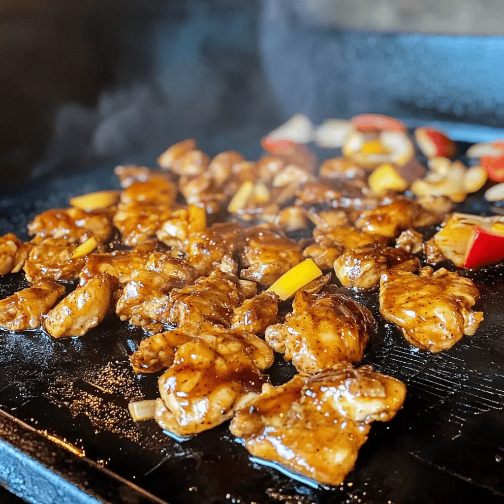 Looking for a simple yet flavorful dish? Try this Blackstone Bourbon Chicken made right on the griddle! With tender chicken coated in a sweet and tangy bourbon sauce, this recipe is perfect for weeknight dinners or weekend barbecues. Save this pin for an easy meal that your family will love!