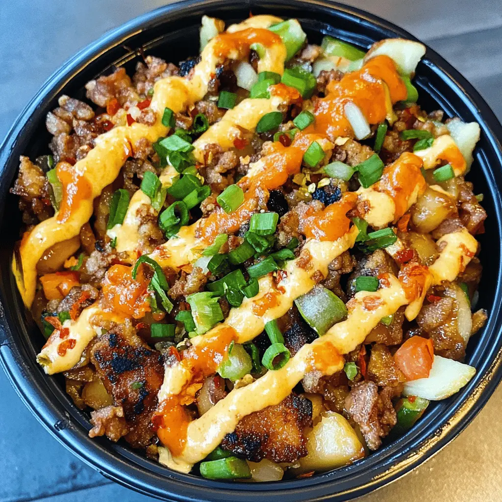 Looking for a quick and tasty dinner idea? Try this Blackstone Egg Roll In A Bowl! With flavorful ground pork, fresh veggies, and a hint of soy sauce, it’s a delightful, low-carb twist on traditional egg rolls without all the fuss. Perfect for busy weeknights or meal prep! Save this recipe for a satisfying dish your whole family will love.