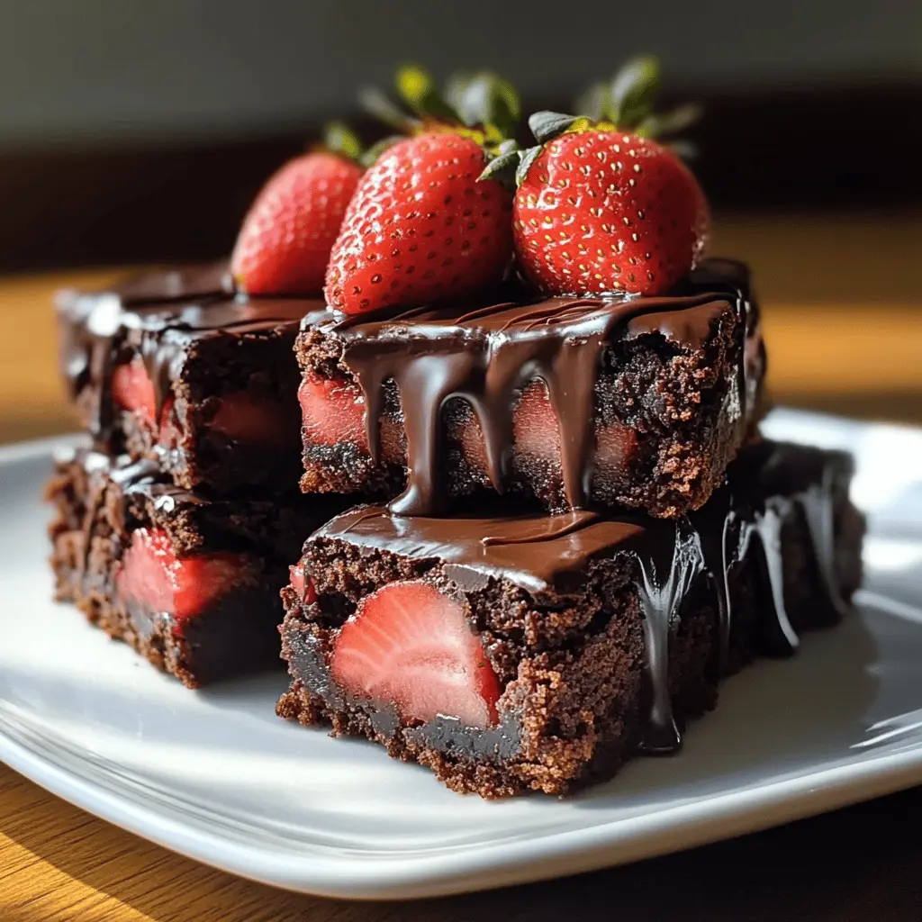 Rich chocolate brownies meet the fresh sweetness of strawberries in this delightful treat! Made with creamy chocolate and topped with luscious strawberries, these brownies are perfect for parties or a special dessert at home. Save this recipe to impress your friends next time you’re in the kitchen!