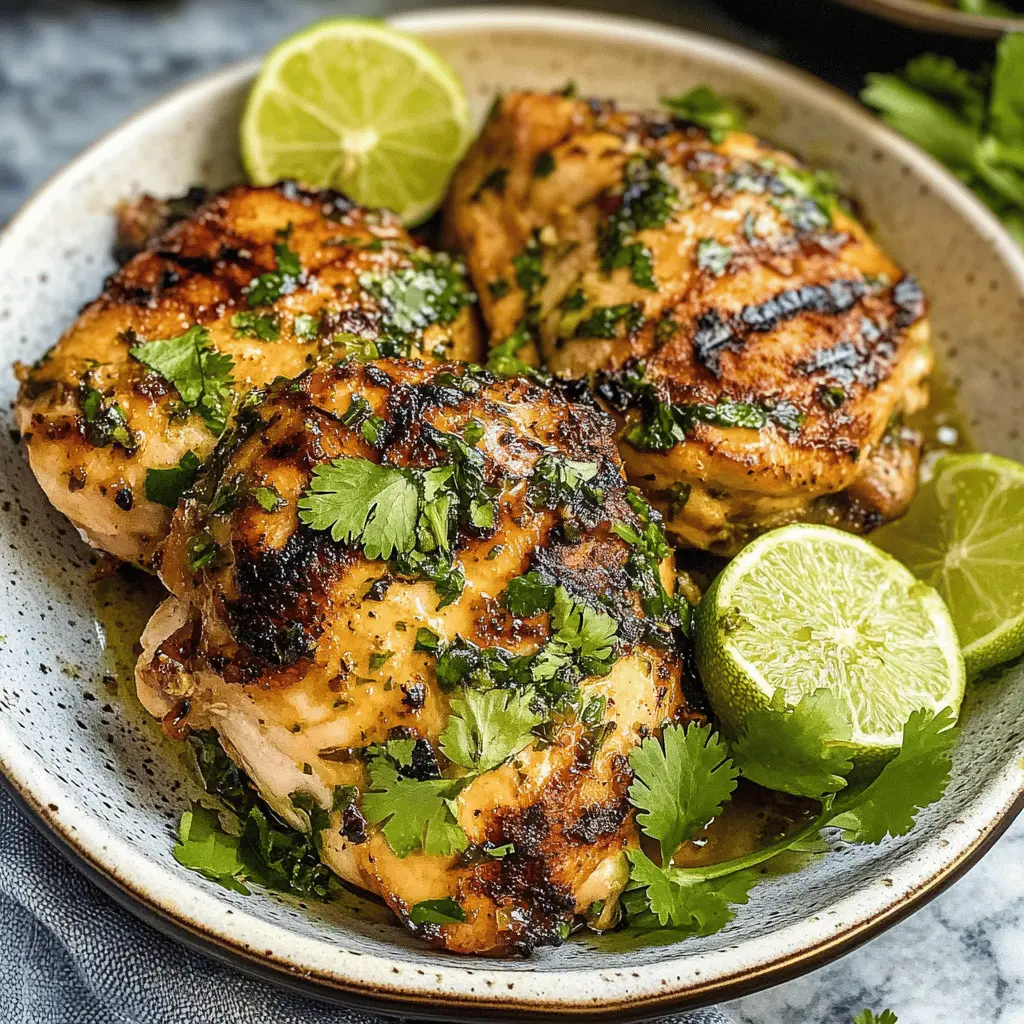 Get ready for a flavor-packed meal with this Cilantro Lime Chicken! With zesty lime and fresh cilantro, this dish is perfect for summer grilling or a quick weeknight dinner. Juicy chicken pairs beautifully with rice or fresh veggies. Save this recipe for your next family gathering or casual get-together!