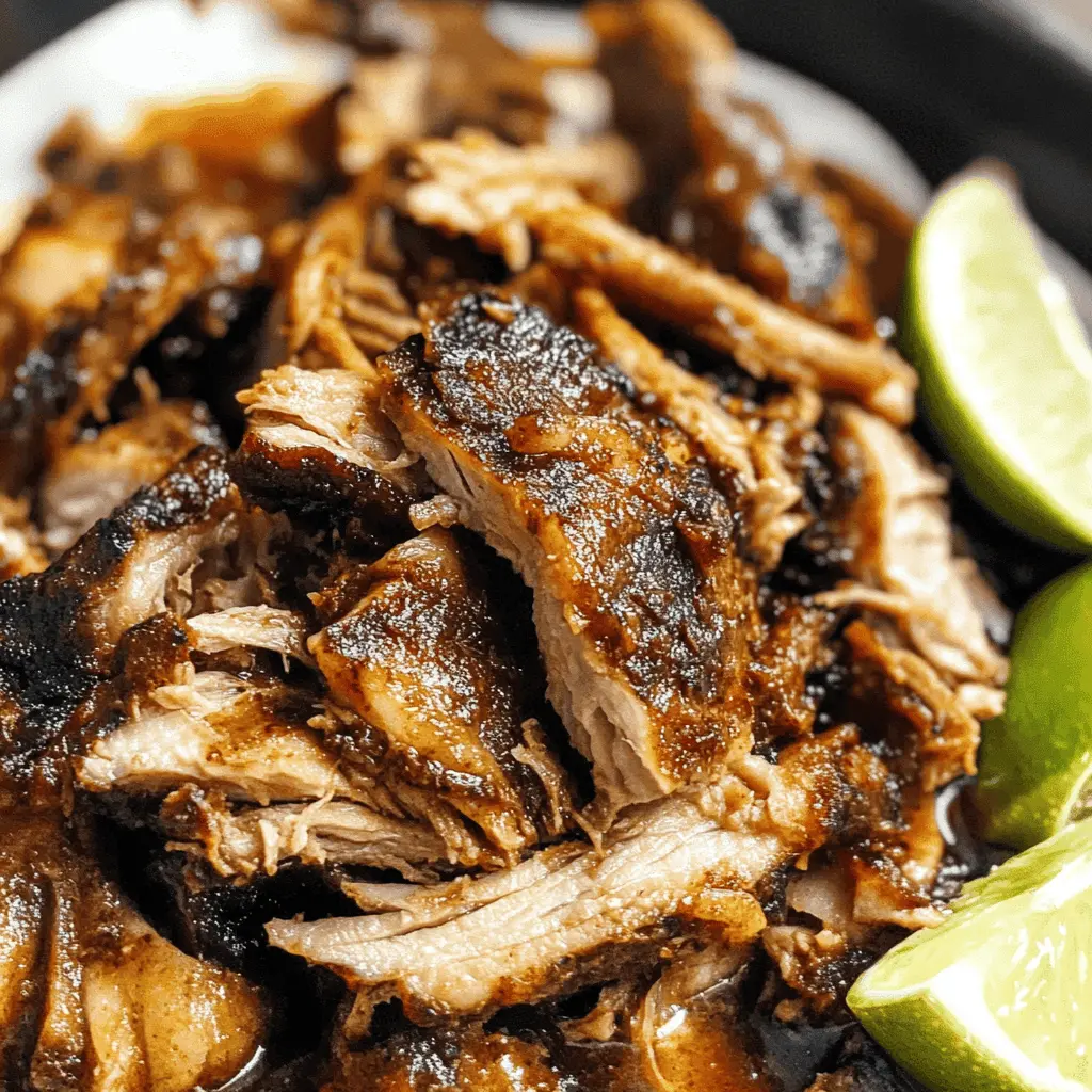 Transform your dinner plans with this Easy Crockpot Pork Carnitas Recipe! This dish features tender, juicy pork seasoned with a perfect blend of spices that creates mouthwatering flavors. Ideal for tacos, burritos, or nachos, it's the perfect meal for busy weeknights or gatherings. Save this recipe to bring a delicious taste of Mexico to your table!