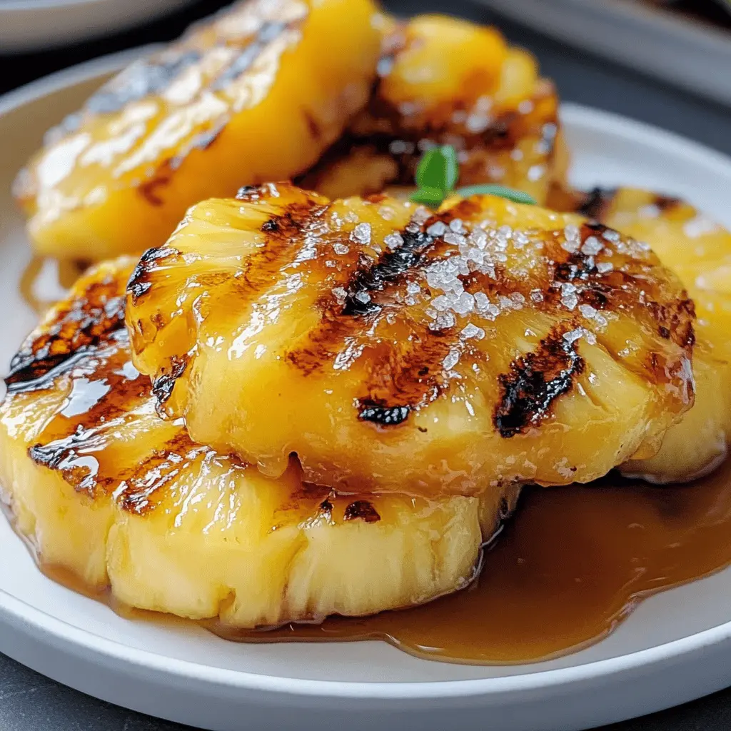Sweet and smoky, this Easy Grilled Pineapple with Caramelized Brown Sugar is a must-try! Perfect for summer BBQs or as a delightful dessert, this recipe highlights juicy pineapple slices topped with melty brown sugar. Save this pin for a tropical treat that’s quick and delicious. Ideal for impressing guests or enjoying a sweet moment alone!