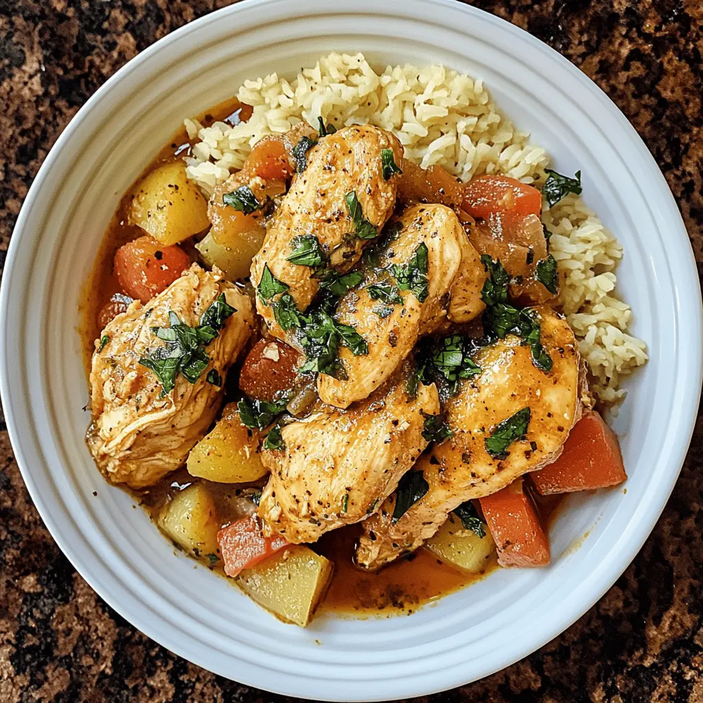 This Easy Slow Cooker Italian Chicken recipe is a game changer for busy nights! Juicy chicken breasts simmer in a flavorful mix of tomatoes, herbs, and spices. Perfect for pairing with pasta or serving over rice. Save this pin and try it for a cozy family dinner or a quick weeknight meal! You won't regret it!