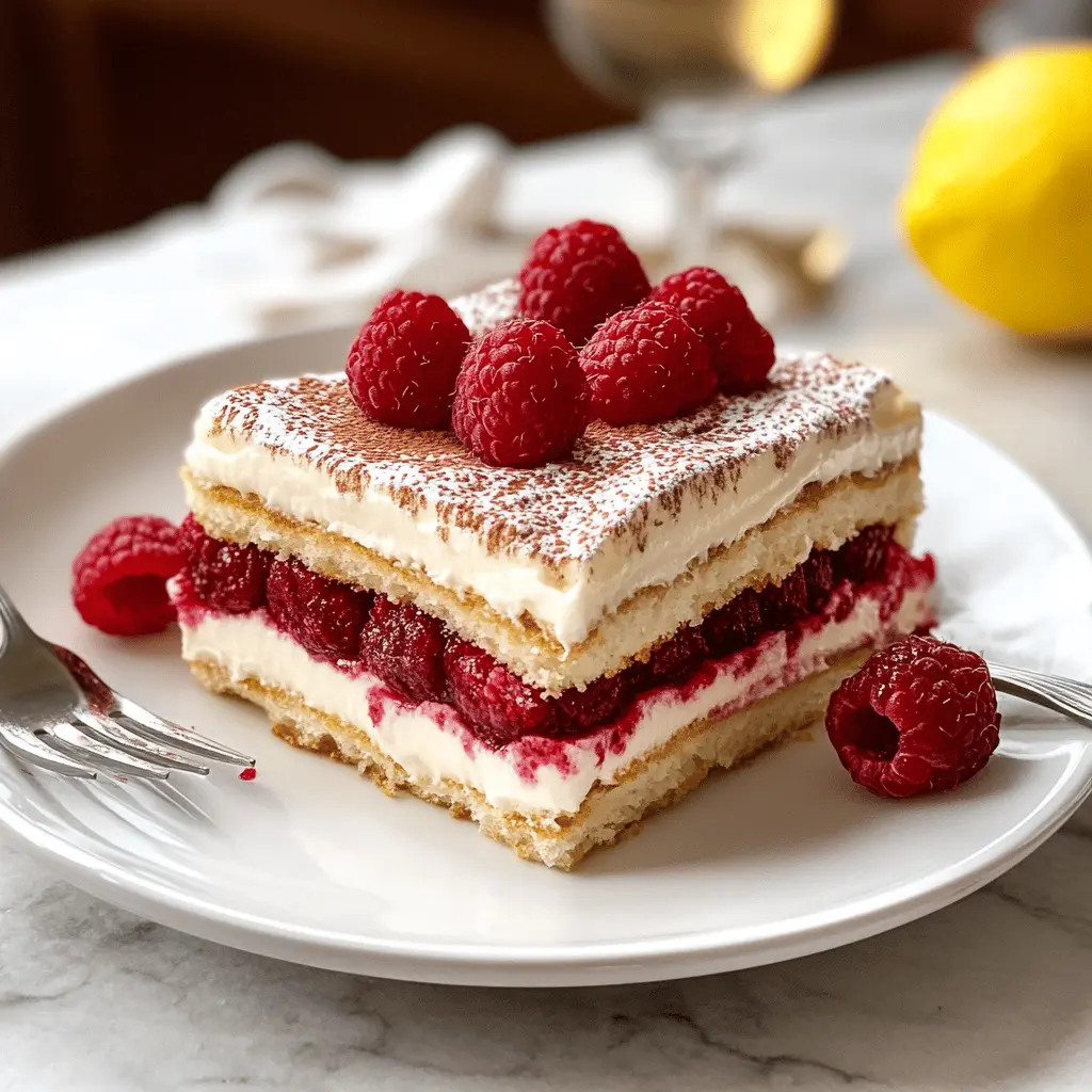 This Fresh Raspberry Tiramisu is a light, fruity twist on the classic Italian dessert! With layers of creamy mascarpone, ladyfingers soaked in raspberry juice, and fresh berries, it’s the perfect indulgence for summer gatherings or a sweet treat any time. Save this recipe now for your next special occasion or just to satisfy that sweet tooth!
