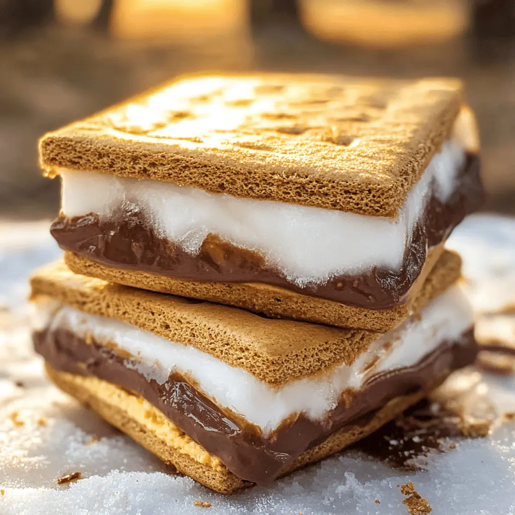 Enjoy a cool treat that combines the classic flavors of s'mores in a frozen dessert! This Frozen S'mores recipe features layers of creamy chocolate and marshmallow ice cream, all nestled between graham cracker crusts. Perfect for summer gatherings or a cozy night in, this dessert is sure to please everyone. Save the recipe now so you can whip up this delightful treat anytime!