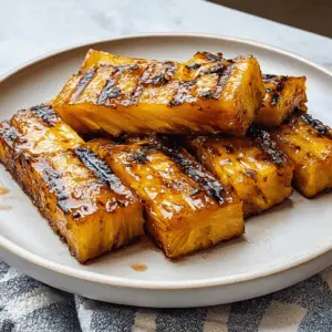 Fire up your grill for this simple and tantalizing Grilled Caramelized Brown Sugar Pineapple! Sweet, juicy pineapple slices coated in brown sugar are caramelized to perfection, making them the perfect dessert or summer treat. Ideal for barbecues and gatherings, save this recipe for your next barbecue and impress your guests with a delightful tropical twist!