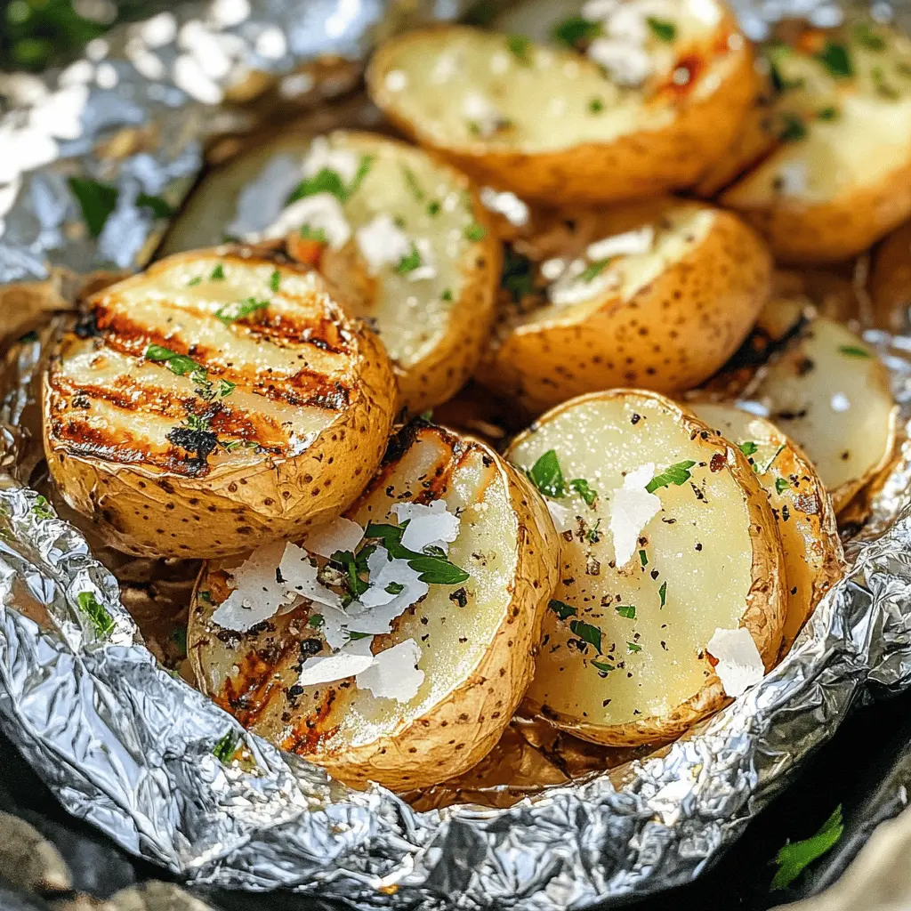 Get ready for a flavorful side dish with these Grilled Potatoes in Foil! Perfectly seasoned and packed with savory goodness, these potato packets are a great addition to any BBQ or family gathering. Plus, they're super easy to make and clean up! Save this recipe for your next outdoor cookout and impress your friends!