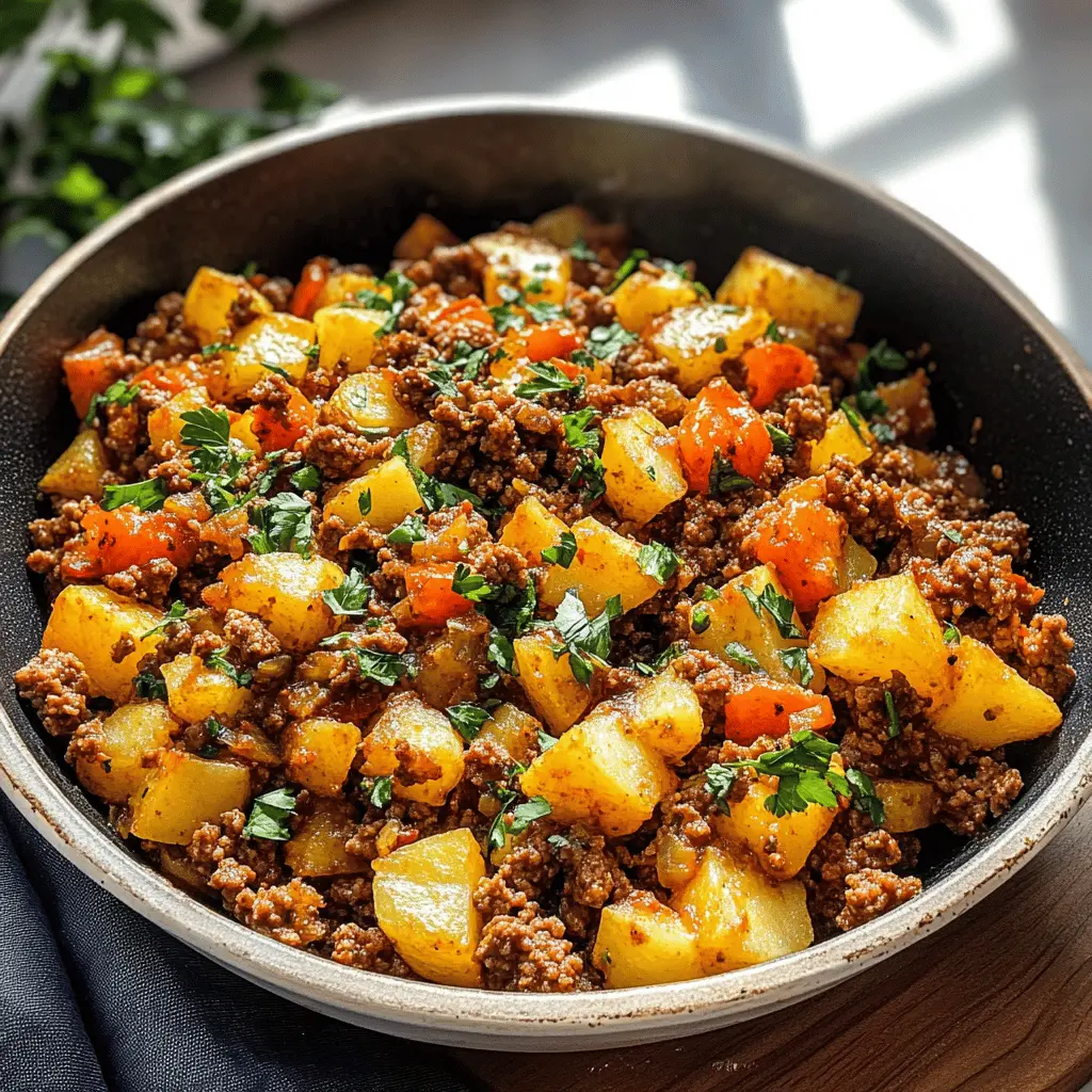 This hearty Ground Beef and Potatoes recipe is a true comfort food classic! Packed with flavor, it's an easy one-pot meal that combines ground beef, tender potatoes, and savory spices. Perfect for a quick weeknight dinner or cozy family gathering. Save this recipe for a delicious and satisfying meal any time you need a pick-me-up!