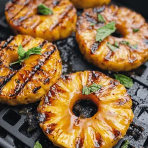 Transform your summer barbecues with this Honey Glazed Grilled Pineapple recipe! This dish combines juicy pineapple slices with a sweet honey glaze, creating a delightful caramelized flavor you won't resist. Perfect for serving as a refreshing dessert or a vibrant side dish at outdoor gatherings. Save this easy recipe for your next cookout!