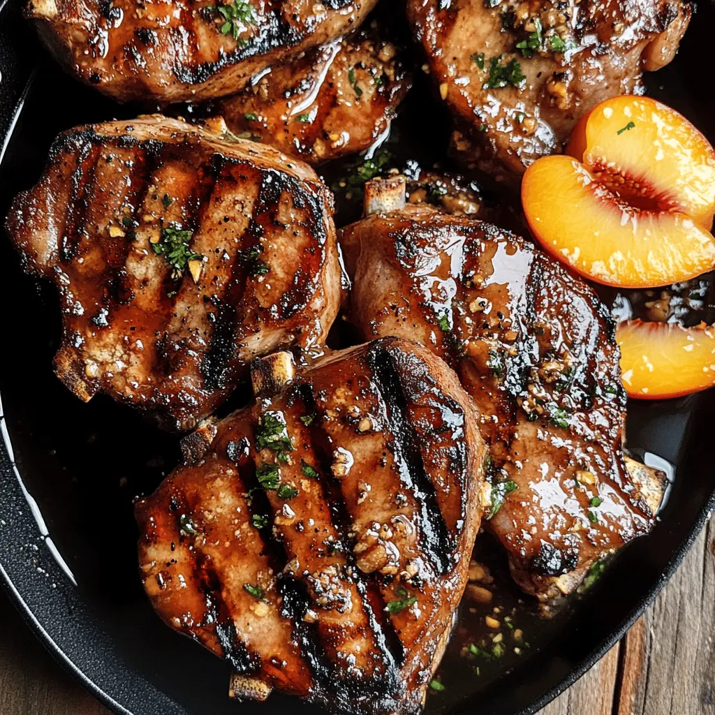 These juicy grilled pork chops with a spicy peach glaze are a match made in flavor heaven! The sweetness of ripe peaches paired with a kick of spice creates a mouthwatering dish perfect for BBQ season. Ideal for summer gatherings or cozy family dinners, this recipe will surely impress. Save this delicious meal for your next cookout!