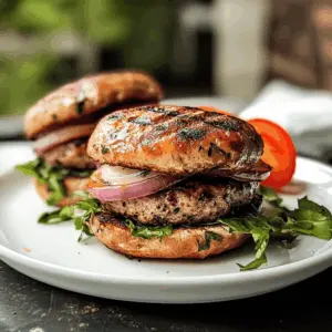 Juicy grilled turkey burgers are the perfect lean alternative for your next BBQ! Made with flavorful spices and fresh herbs, these burgers are sure to impress your guests. Serve them with your favorite toppings on a toasted bun for a satisfying meal any time of year. Don't forget to save this recipe for your summer cookouts or weeknight dinners!
