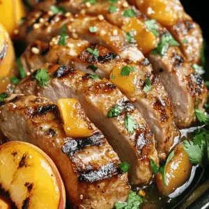 Get ready for a delicious summertime meal with this Peach Grilled Pork Tenderloin! Juicy pork tenderloin pairs perfectly with sweet, caramelized peaches for a flavor that’s both savory and a little sweet. Perfect for summer barbecues or family dinners, be sure to save this recipe for your next cookout!
