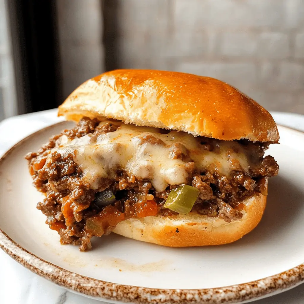 Get ready for a flavor-packed twist on two classics! These Philly Cheesesteak Sloppy Joes combine mouthwatering beef, melted cheese, and zesty seasonings, all served in a soft bun. Perfect for game nights, family dinners, or when you want a fun, comforting meal. Save this pin for a delicious dinner that's sure to impress your loved ones!