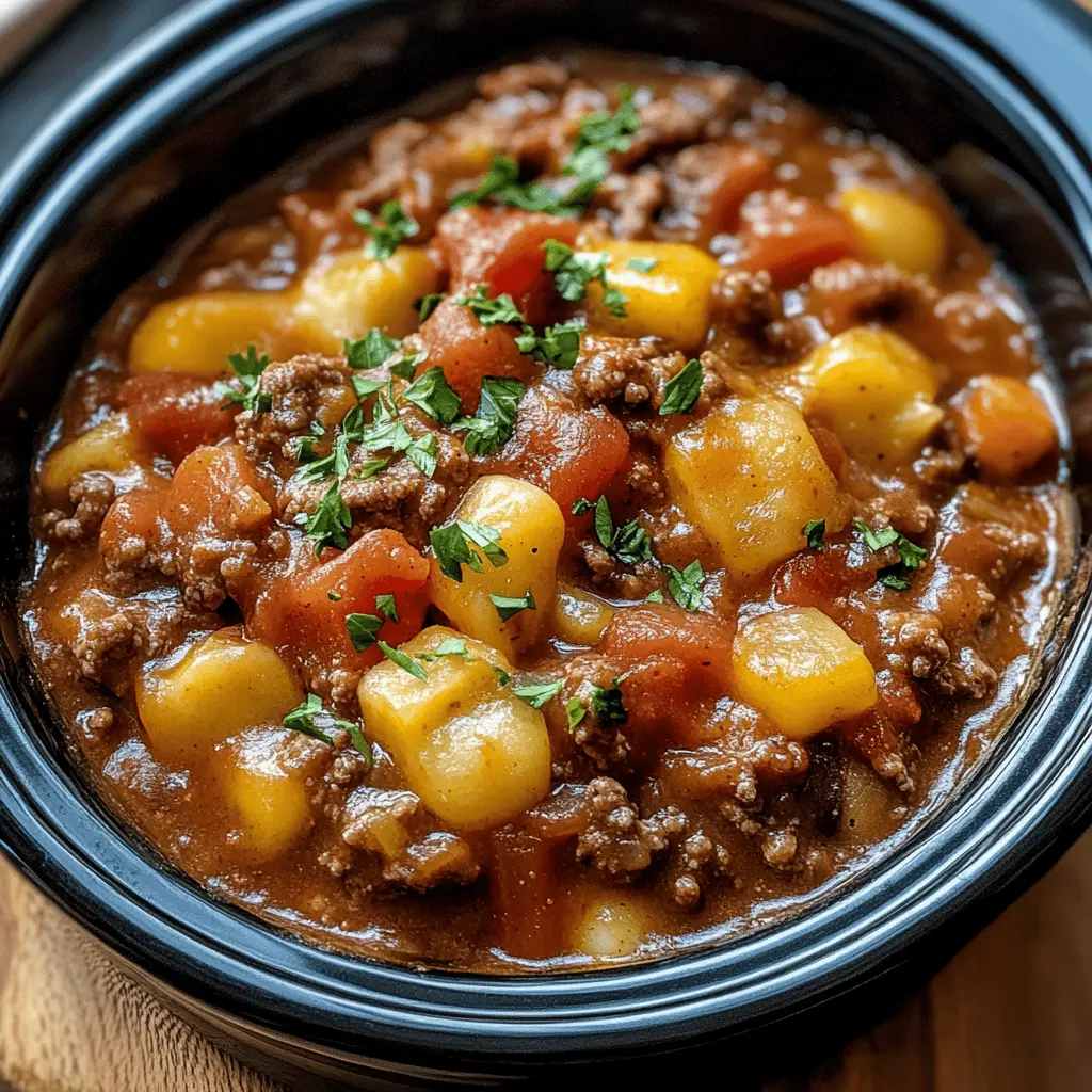 Looking for a hearty meal that practically makes itself? This Slow Cooker Cowboy Casserole is packed with flavorful ground beef, savory beans, and creamy potatoes. Perfect for busy weeknights or cozy family gatherings. Save this easy recipe for a comforting dinner that everyone will love!