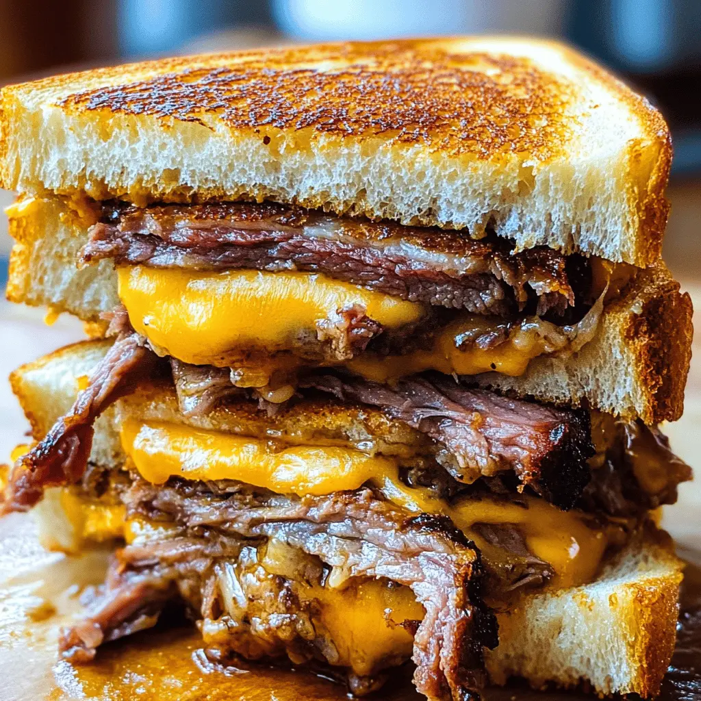 Experience the perfect blend of smoky flavor and cheesy goodness with this Smoked Brisket Grilled Cheese! Loaded with tender brisket and ooey-gooey cheese, it's a delightful twist on a classic comfort food. Ideal for game day or a cozy night in, don’t forget to save this recipe for your next craving!