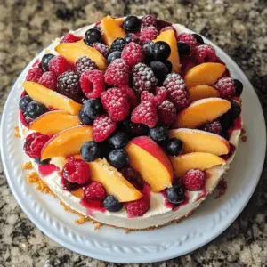 This Summer Berry and Peach Cheesecake is the perfect treat for warm days! With creamy cheesecake blended with juicy peaches and vibrant berries, it's deliciously refreshing. The honey graham cracker crust adds a delightful crunch. Save this recipe for your next picnic or family gathering, and treat your loved ones to a slice of sunshine!