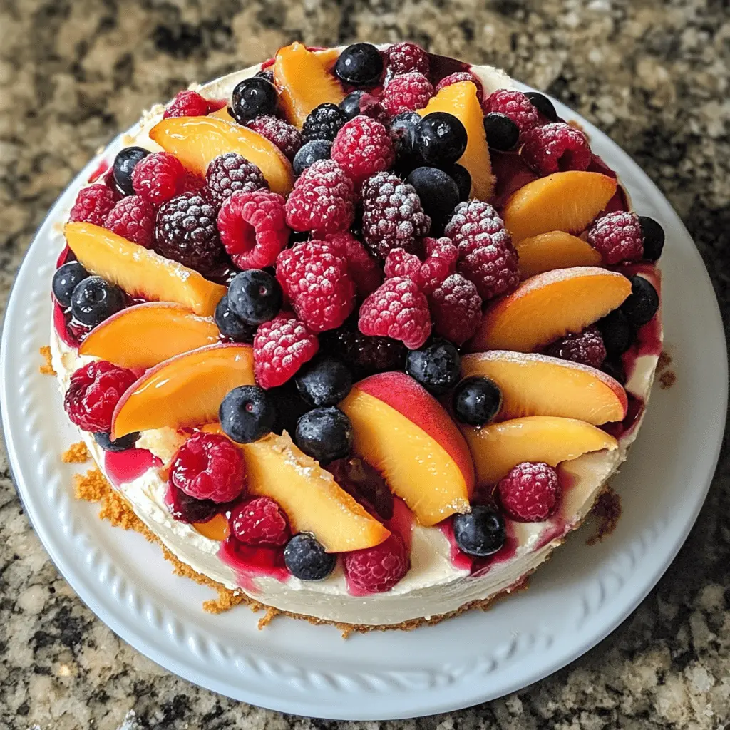 This Summer Berry and Peach Cheesecake is the perfect treat for warm days! With creamy cheesecake blended with juicy peaches and vibrant berries, it's deliciously refreshing. The honey graham cracker crust adds a delightful crunch. Save this recipe for your next picnic or family gathering, and treat your loved ones to a slice of sunshine!
