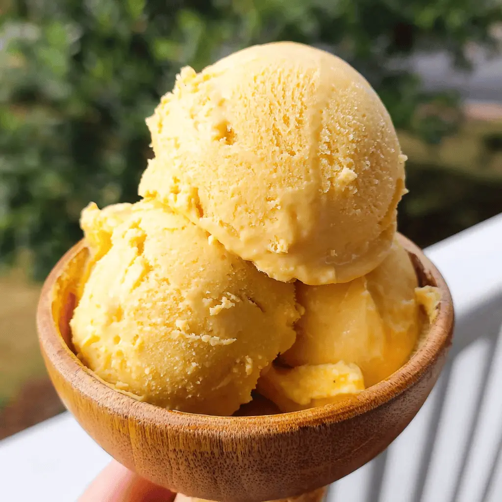 Easy 3-Ingredient Mango Ice Cream Recipe