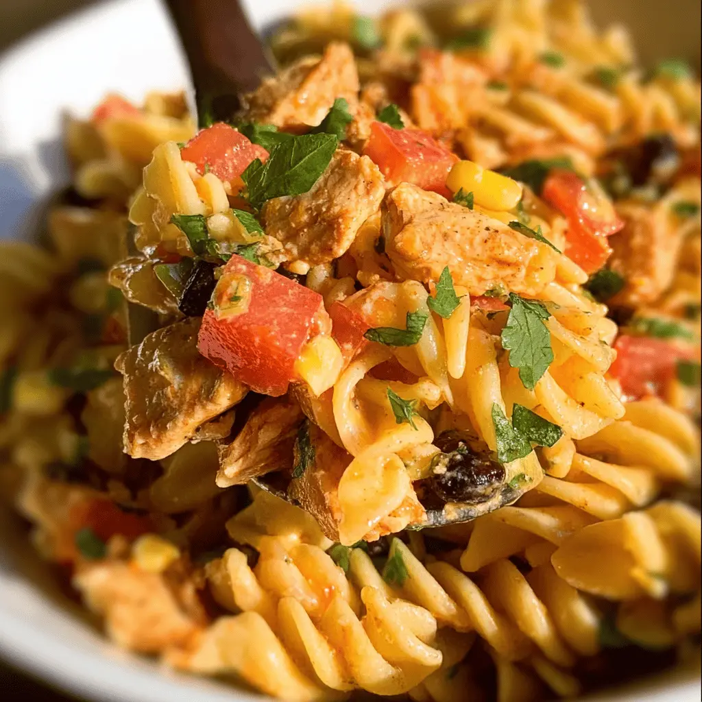 Easy Chicken Fajita Pasta Salad Recipe