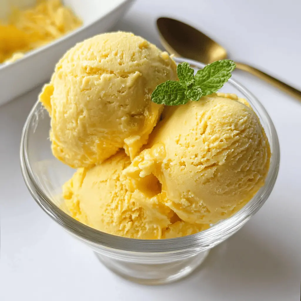 Easy Homemade Coconut Mango Ice Cream Recipe