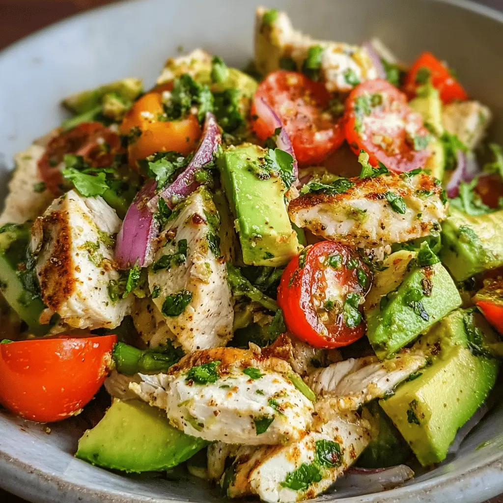 Easy Healthy Avocado Chicken Salad Recipe