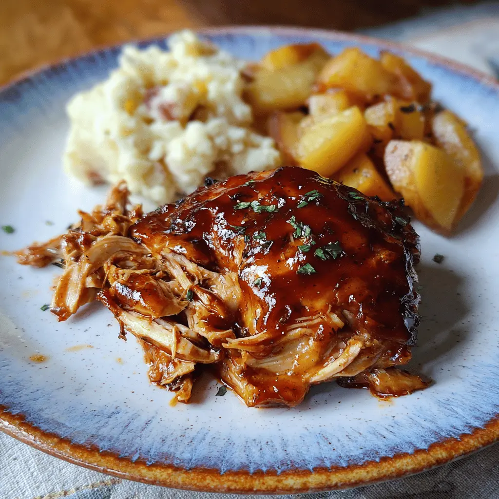 Easy Slow Cooker Peach BBQ Chicken Recipe