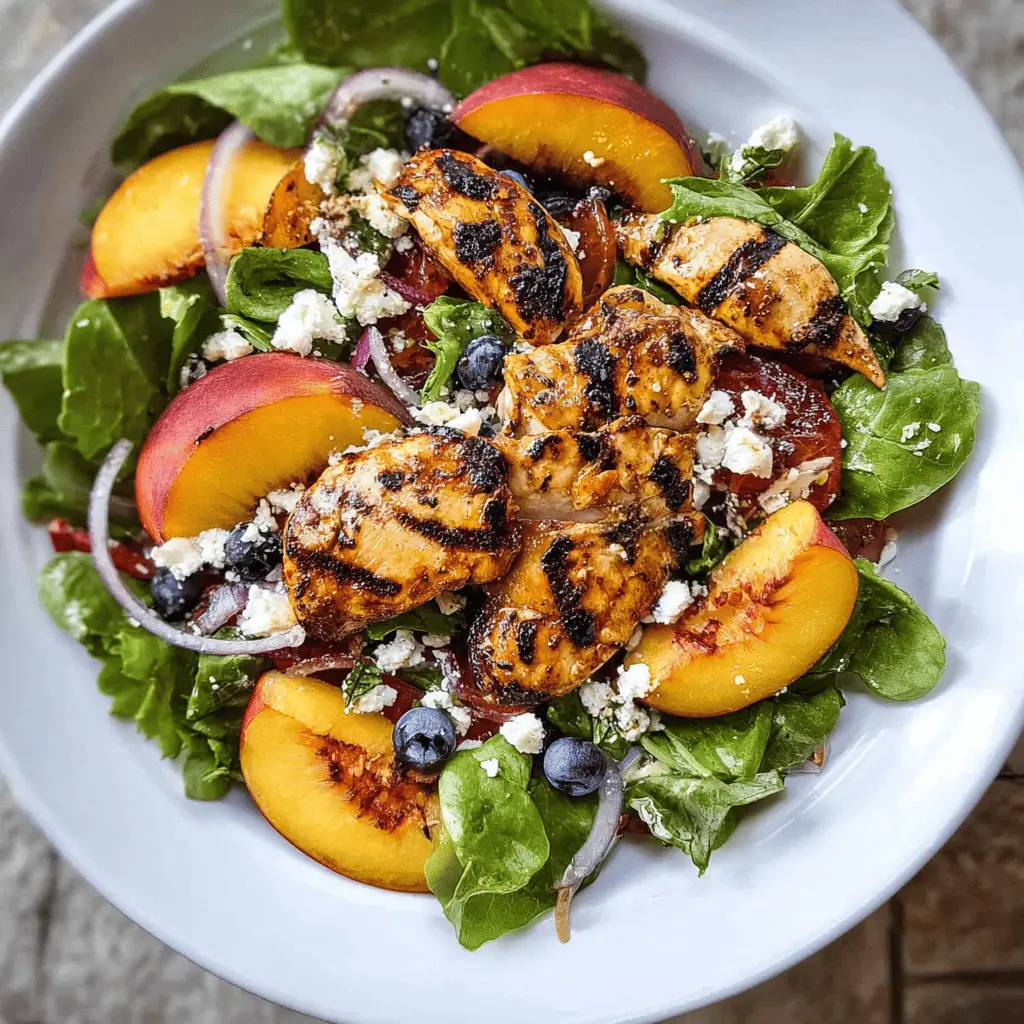 Easy Grilled Peach Chicken Salad Recipe