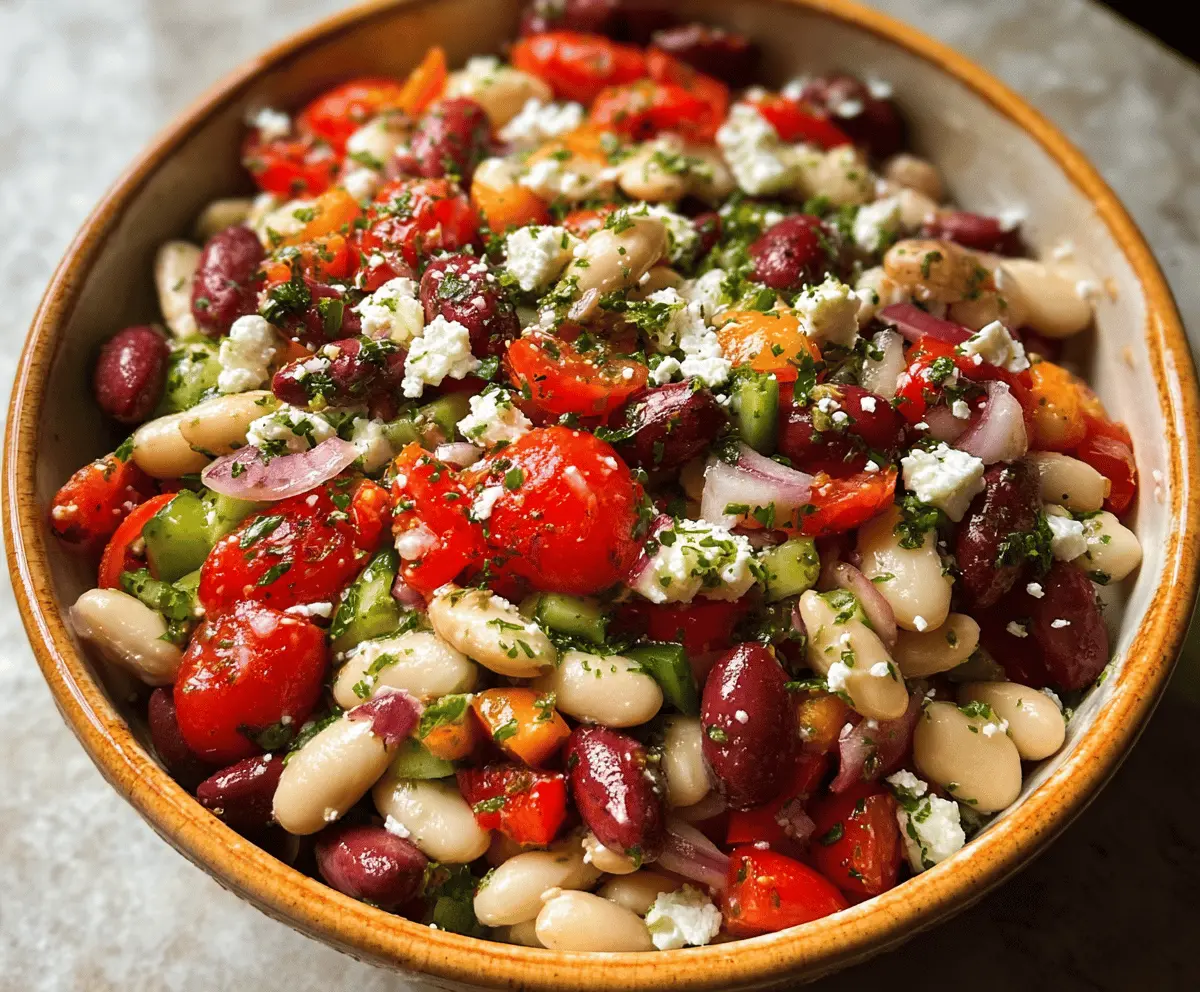 Easy Mediterranean Bean Salad Recipe