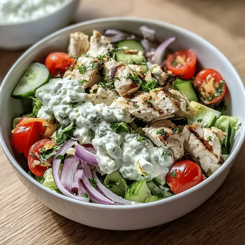 Easy Mediterranean Tzatziki Chicken Salad Recipe