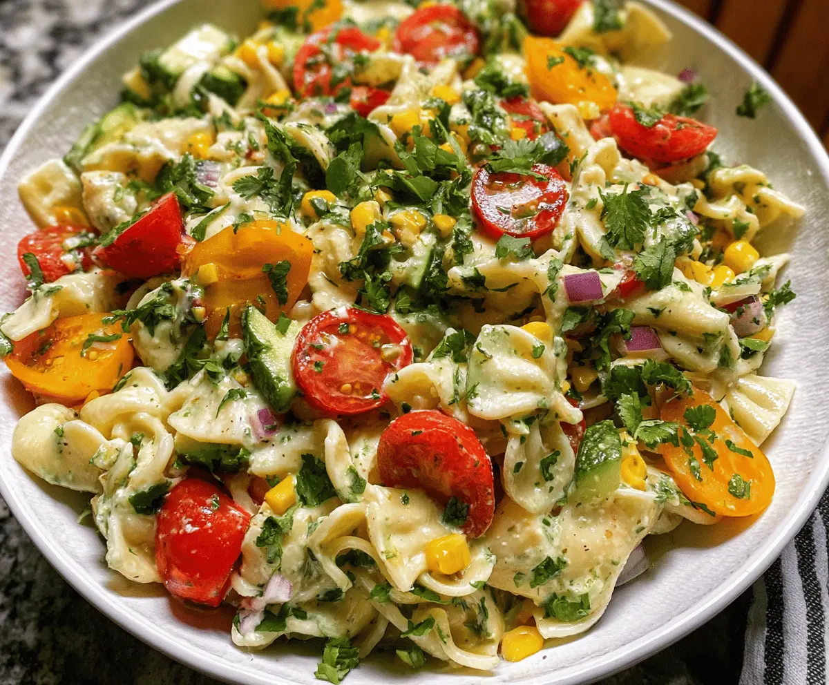 Easy Cilantro Lime Pasta Salad Recipe