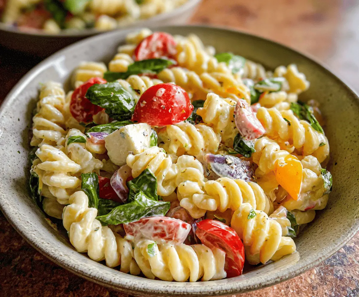 Easy Creamy Pasta Salad Recipe